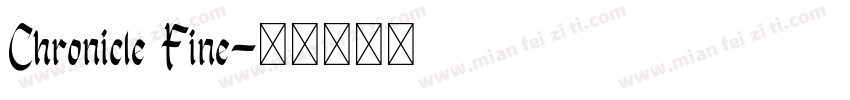 Chronicle Fine字体转换